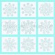 Flower Circle Blocks Continuous Stitch Redwork 10 Different Designs 12 Sizes
